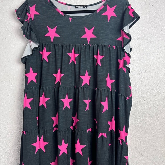 HEIMISH USA Women’s Pink Star Top Size 2X - Picture 1 of 5